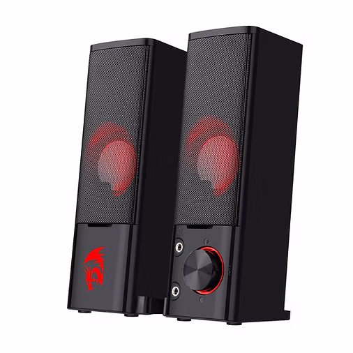 Caixa De Som Gamer Redragon Orpheus Gs550 Soundbar 2.0 Usb P2 Led Vermelho Preto