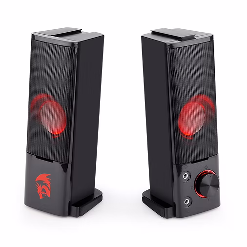 Caixa De Som Gamer Redragon Orpheus Gs550 Soundbar 2.0 Usb P2 Led Vermelho Preto