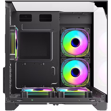 Gabinete Gamer Kalkan Midgard Vision Aquário Micro-Atx Vidro Temperado Sem Fan Preto