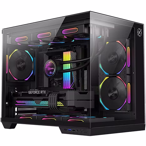 Gabinete Gamer Kalkan Saga Aquário Micro-Atx Vidro Temperado Sem Fan Preto