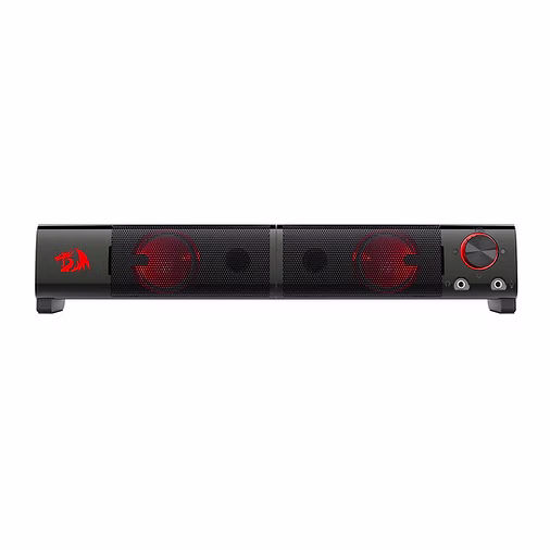 Caixa De Som Gamer Redragon Orpheus Gs550 Soundbar 2.0 Usb P2 Led Vermelho Preto