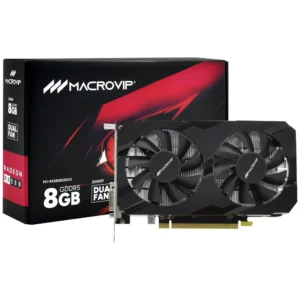 Placa De Vídeo Macrovip Radeon Rx 580 V2 Dual 8Gb Gddr5 256 Bits