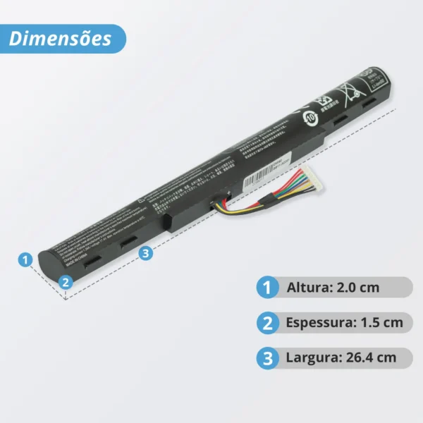 Bateria Acer Aspire E5-422 E5-422G Bb11-Ac081 14.8V 1800Mah Preto