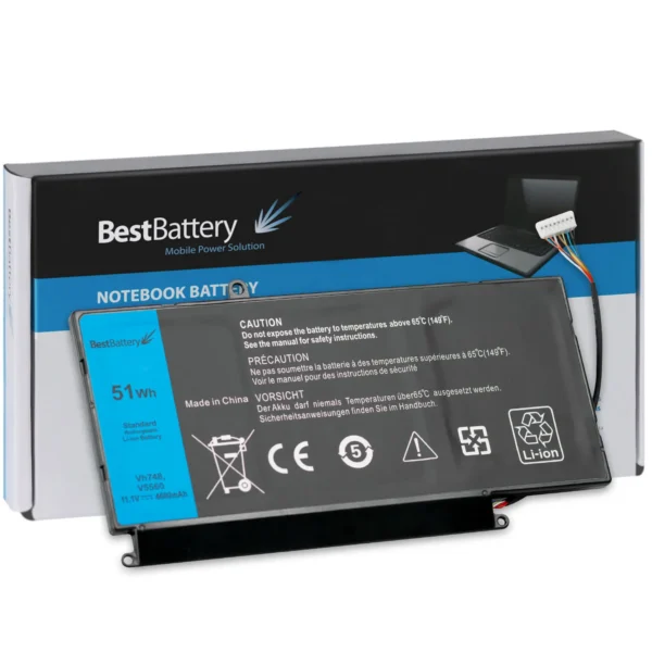 Bateria Dell Vostro 5460 5470 Bb11-De101 Vh748 4600Mah Preto