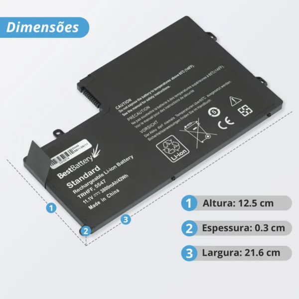 Bateria Dell Inspiron 5445 15-5000 Bb11-De111 Trhff 11.1V Preto