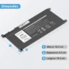 Bateria Dell Inspiron 13-7368 3583 Bb11-De125 Wdx0r 39Wh Preto