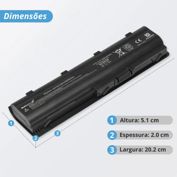 Bateria Hp G42 Mu06 Bb11-Hp058 10.8V 4000Mah Preto