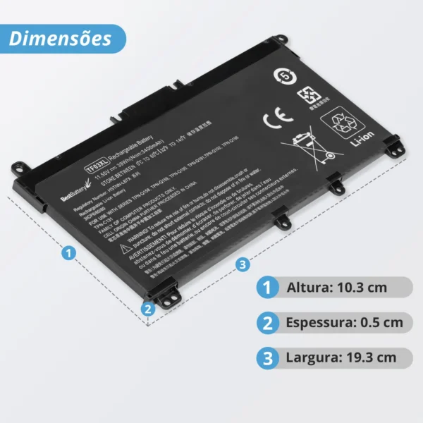 Bateria Hp 15-Cc729tx Tf03xl Bb11-Hp113 11.55V 3400Mah Preto