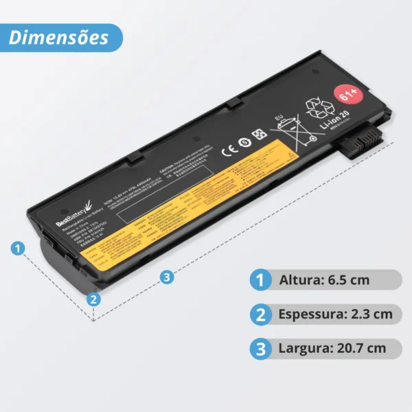Bateria Lenovo Thinkpad T470 T570 Bb11-Le031 10.8V 4400Mah Preto