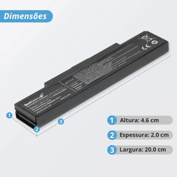 Bateria Samsung Rv411 Aa-Pb9nc Bb11-Ss015 11.1V Preto