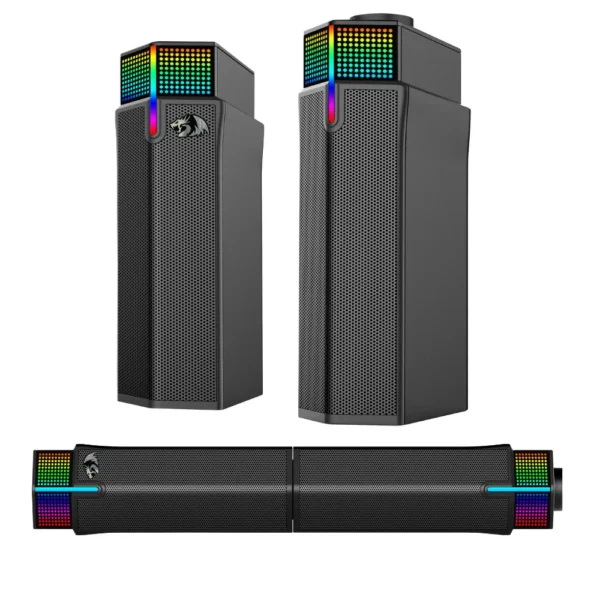 Caixa De Som Redragon Yorick Gs511 Rgb Bluetooth Soundbar Preto