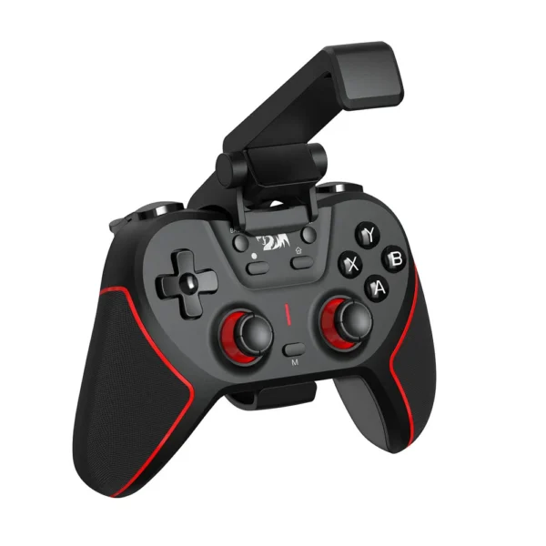 Controle Gamer Redragon Sempiten G712 Sem Fio Bluetooth 2.4Ghz Preto E Vermelho