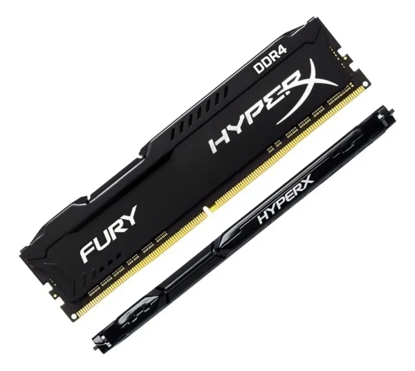 Memória Ram Kingston Hyperx Fury 8Gb Ddr4 2400Mhz Cl15 Preto