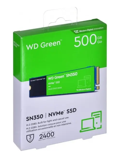 Ssd Western Digital Wd Green Sn350 500Gb M.2 Nvme Pcie 3.0