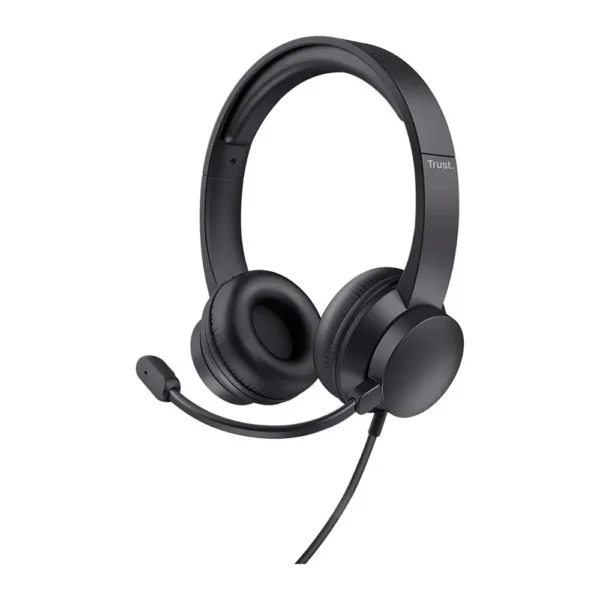 Headset Office Trust Ayda 25087 Com Fio P2 Preto