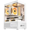 Gabinete Gamer Kalkan Hakon Micro-Atx Vidro Temperado Sem Fan Branco