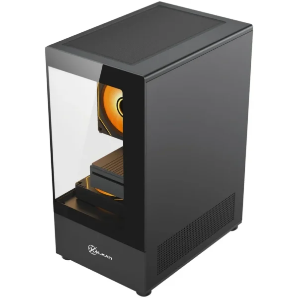 Gabinete Gamer Kalkan Hakon Micro-Atx Vidro Temperado Sem Fan Preto