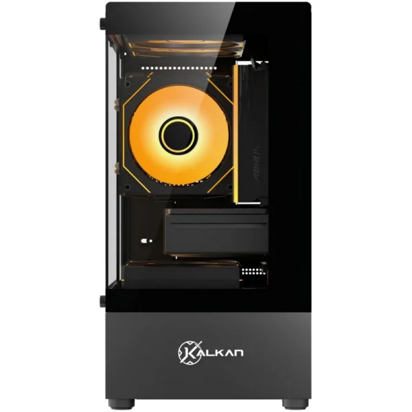 Gabinete Gamer Kalkan Hakon Micro-Atx Vidro Temperado Sem Fan Preto