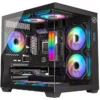Gabinete Gamer Kalkan Midgard Digital Aquário Micro-Atx Vidro Temperado Sem Fan Preto