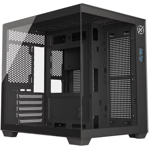 Gabinete Gamer Kalkan Midgard Digital Aquário Micro-Atx Vidro Temperado Sem Fan Preto