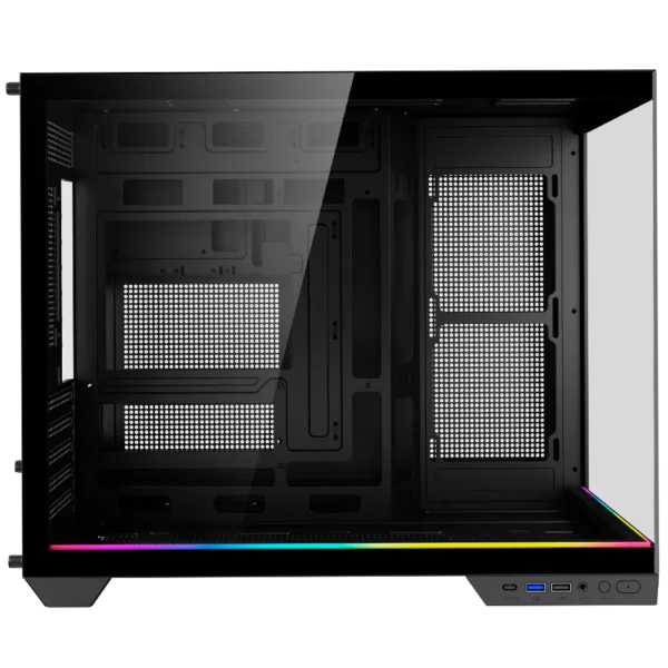 Gabinete Gamer Kalkan Saga Rgb Aquário Micro-Atx Vidro Temperado Sem Fan Preto
