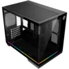 Gabinete Gamer Kalkan Saga Rgb Aquário Micro-Atx Vidro Temperado Sem Fan Preto