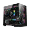 Gabinete Gamer Kalkan Skye Rgb Aquário Atx Vidro Temperado Sem Fan Preto