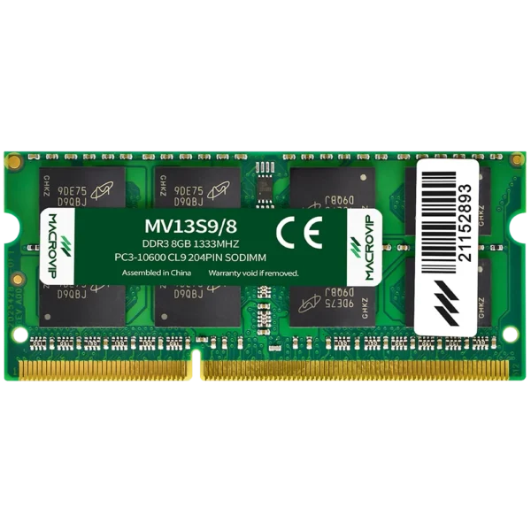 Memória Ram Para Notebook Macrovip 8Gb Ddr3 1333Mhz Cl9