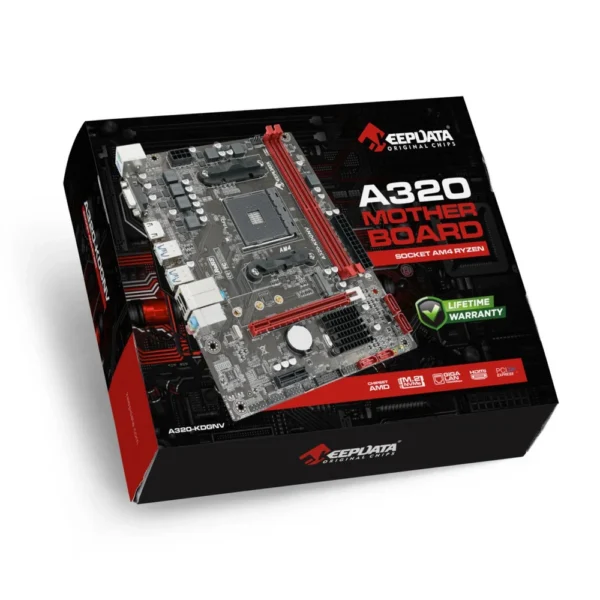 Placa Mãe Keepdata A320-Kdgnv Socket Am4 Ddr4 Micro-Atx Vga