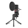 Microfone Gamer Streamer Redragon Seyfert Gm100 P2 Com Tripé Preto