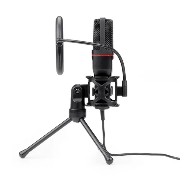 Microfone Gamer Streamer Redragon Seyfert Gm100 P2 Com Tripé Preto