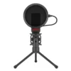 Microfone Gamer Streamer Redragon Seyfert Gm100 P2 Com Tripé Preto