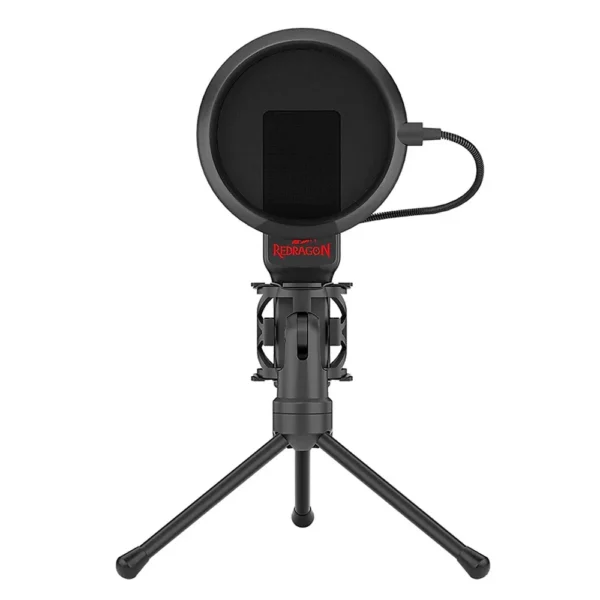 Microfone Gamer Streamer Redragon Seyfert Gm100 P2 Com Tripé Preto