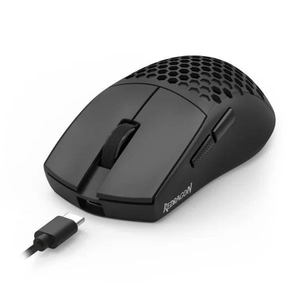 Mouse Gamer Redragon Bludhound Lite M617-Lit Ultraleve Usb-C 10000 Dpi Preto