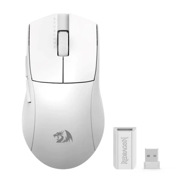 Mouse Gamer Redragon King Pro Sem Fio M916w-Pro-1K 26000 Dpi Branco