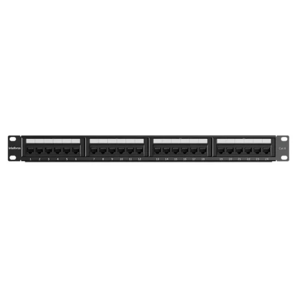 Patch Panel Intelbras Impact Lan Pp524 Cat5e 24 Portas 19 Pol 1U Preto