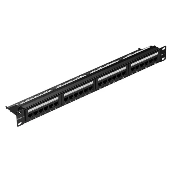 Patch Panel Intelbras Impact Lan Pp524 Cat5e 24 Portas 19 Pol 1U Preto