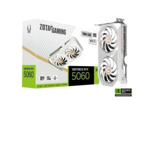 Placa De Vídeo Zotac Gaming Geforce Rtx 5060 Twin Edge Oc White Edition 8Gb Gddr7 Branco