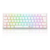 Teclado Mecânico Gamer Redragon Anivia Lunar White K614w-Rgb Abnt2 Switch Azul Rgb Branco