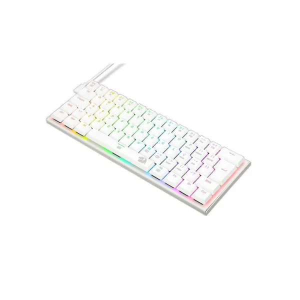 Teclado Mecânico Gamer Redragon Anivia Lunar White K614w-Rgb Abnt2 Switch Azul Rgb Branco