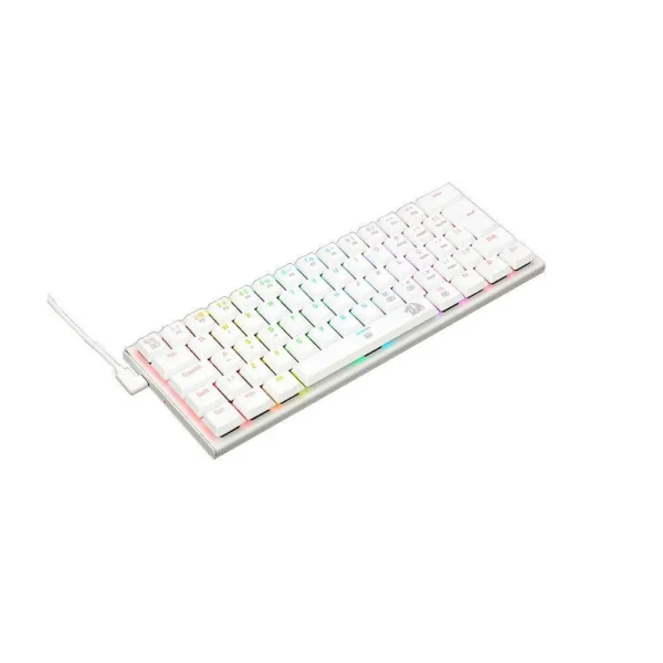 Teclado Mecânico Gamer Redragon Anivia Lunar White K614w-Rgb Abnt2 Switch Azul Rgb Branco