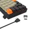 Teclado Mecânico Gamer Redragon Draconic Pro Sem Fio Abnt2 Switch Marrom Rgb Cinza Laranja E Preto