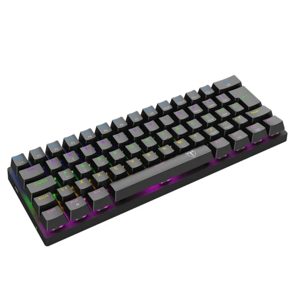 Teclado Mecânico Gamer T-Dagger Arena T-Tgk321-Br Abnt2 Switch Marrom Rainbow Preto
