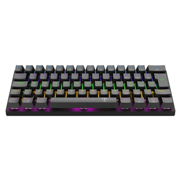 Teclado Mecânico Gamer T-Dagger Arena T-Tgk321-Br Abnt2 Switch Marrom Rainbow Preto