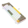 Teclado Mecânico Gamer Redragon Draconic Pro Sem Fio Abnt2 Switch Marrom Rgb Branco Cinza E Amarelo
