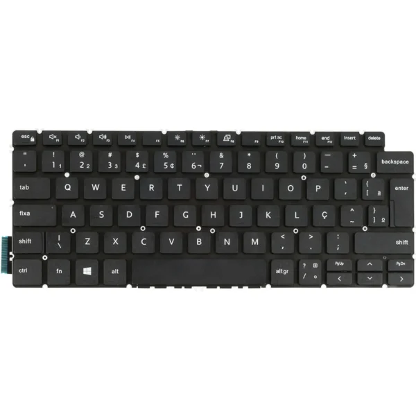 Teclado Dell Latitude 3410 Kb-De113 Abnt2 Preto Sem Moldura