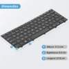 Teclado Dell 14-3000 Kb-Din14-3 Abnt2 Com Retroiluminação Preto