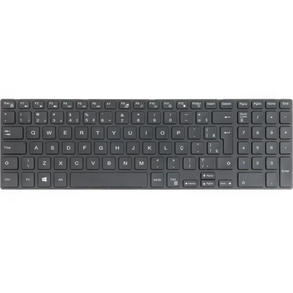Teclado Dell Inspiron 15-3000 Kb-Din15-3Li Abnt2 Com Retroiluminação Preto