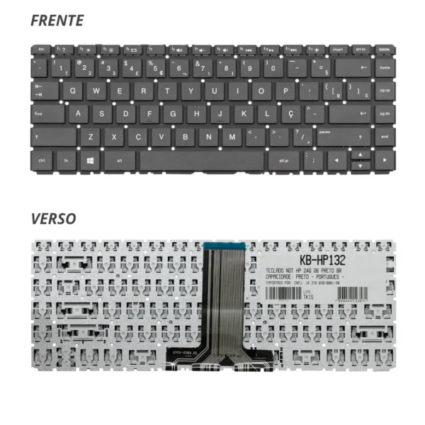 Teclado Hp 246 G6 Kb-Hp132 Abnt2 Preto