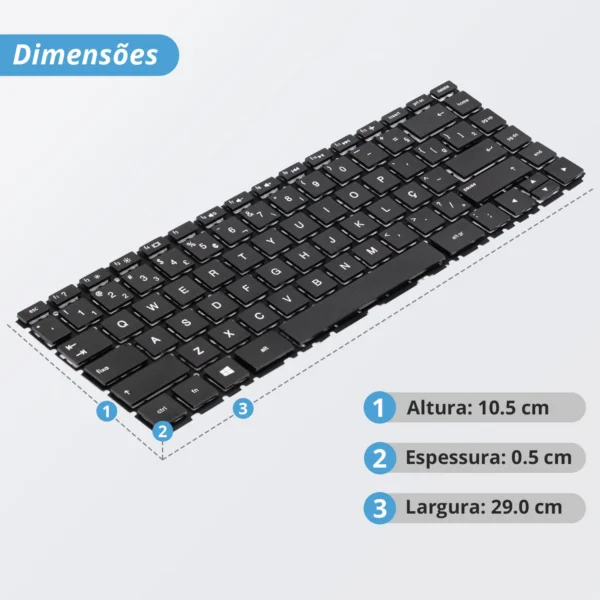 Teclado Hp 246 G6 Kb-Hp132 Abnt2 Preto